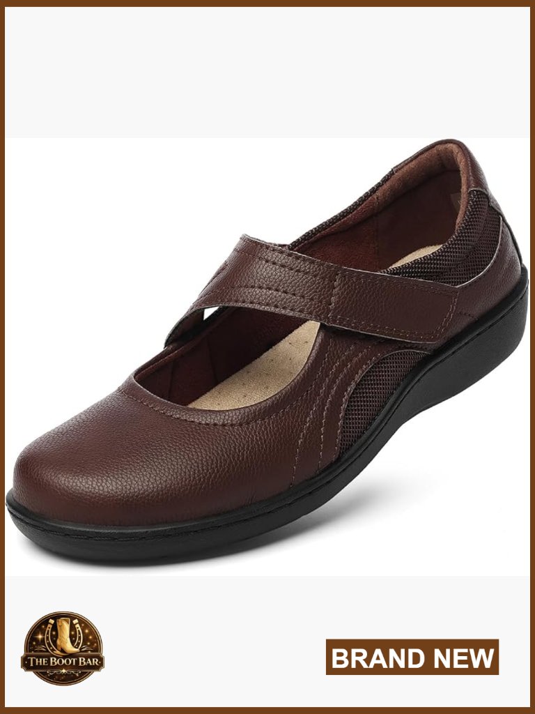 Classic Comfort Mary Jane Flats - Cute Closed Toe Slip On Lightweight